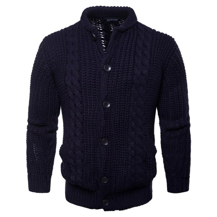 Мужской кардиган contrast Knitted v-Neck