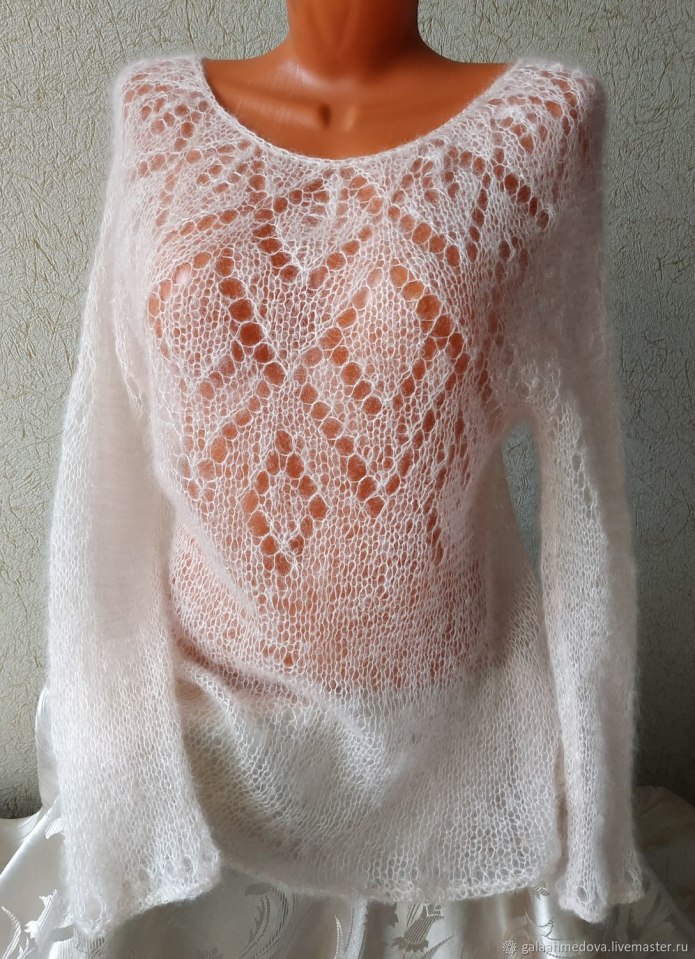 Ажур для джемпера паутинка
