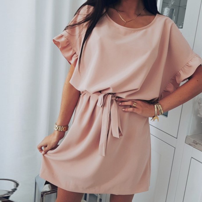 Платье 1001dress пыльная роза жаккард