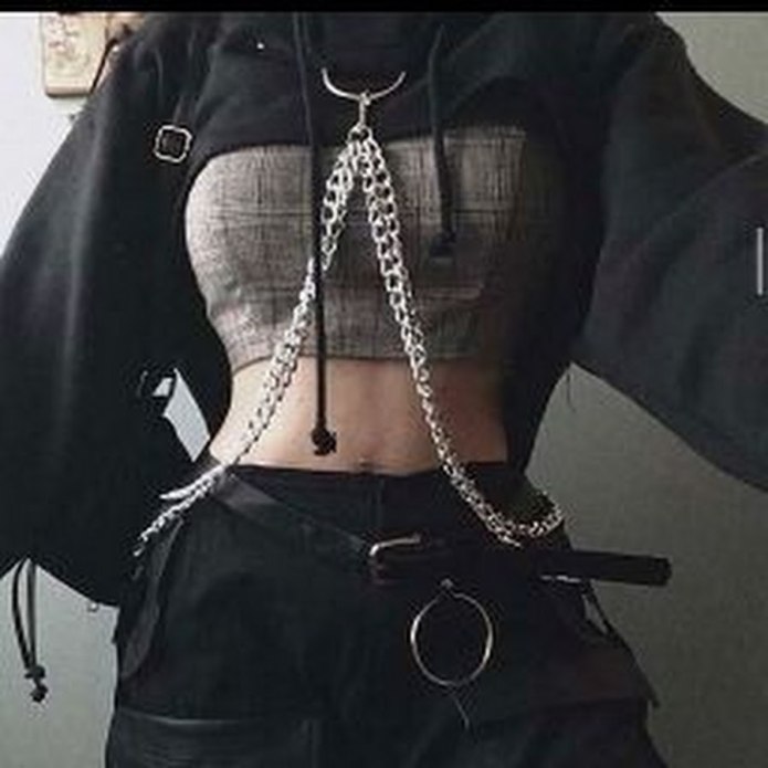 Goth outfit Грандж 2021 корейская одежда