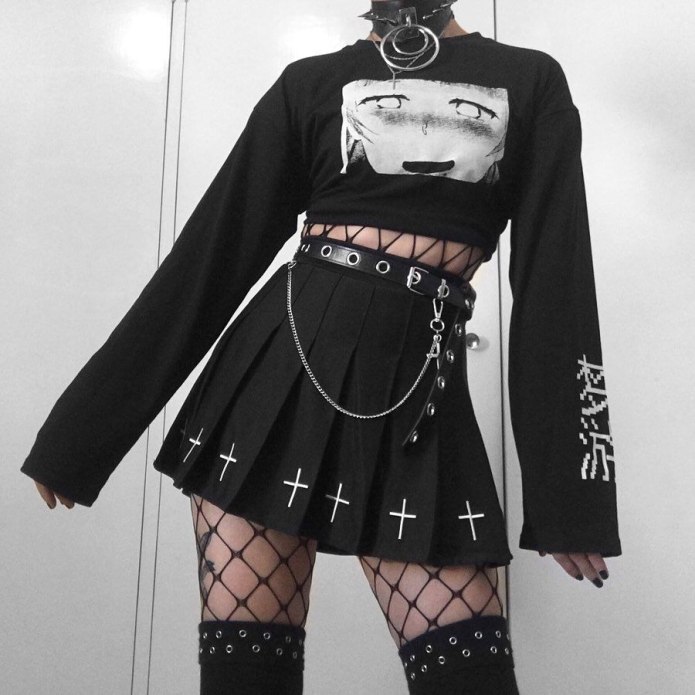 Goth outfit Грандж 2020 корейский