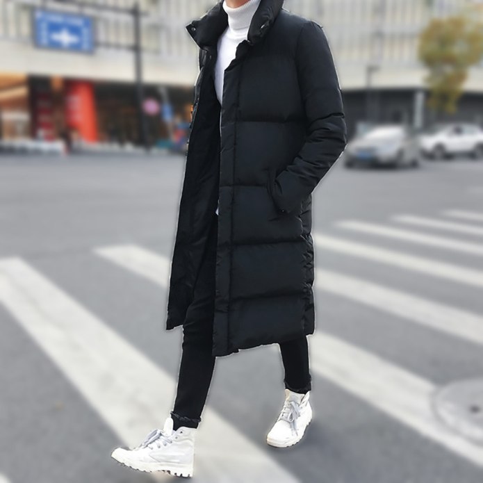 Длинный пуховик мужской