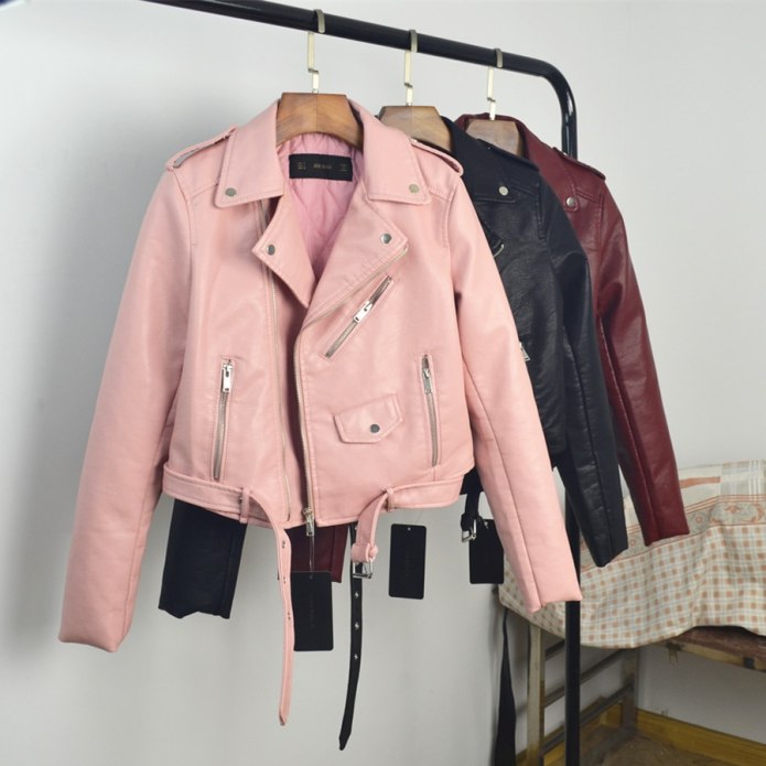Куртка косуха ASOS розовая замша