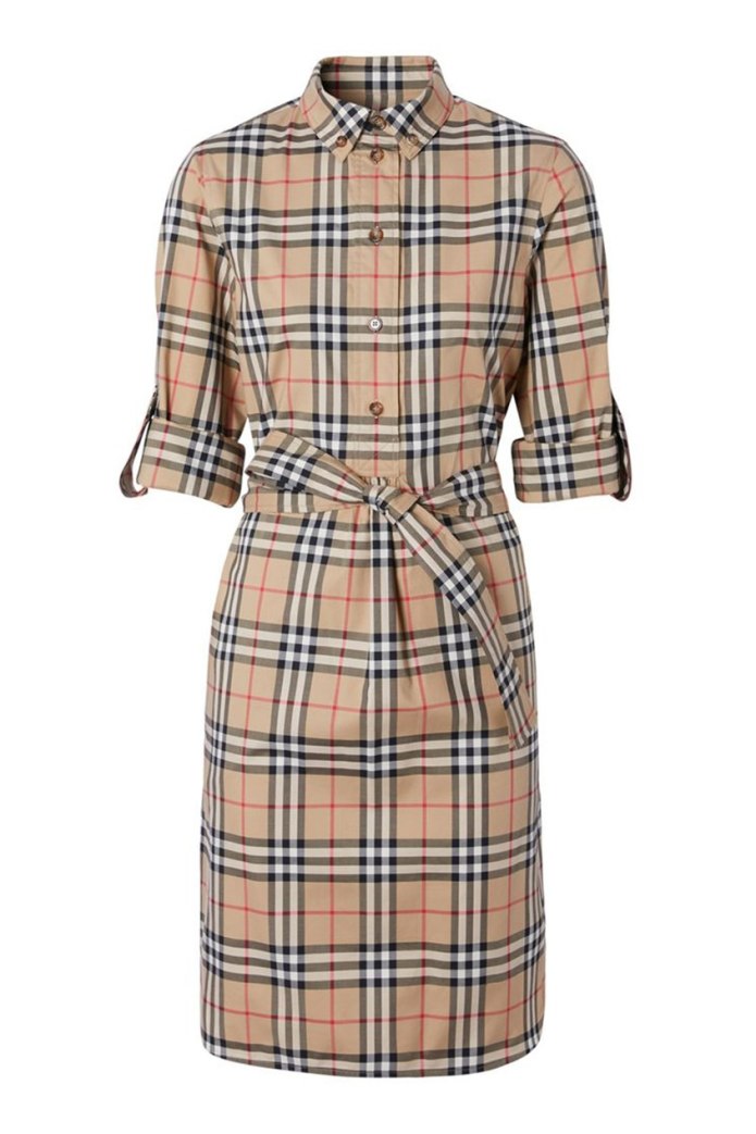 Платье из костюмной ткани в клетку