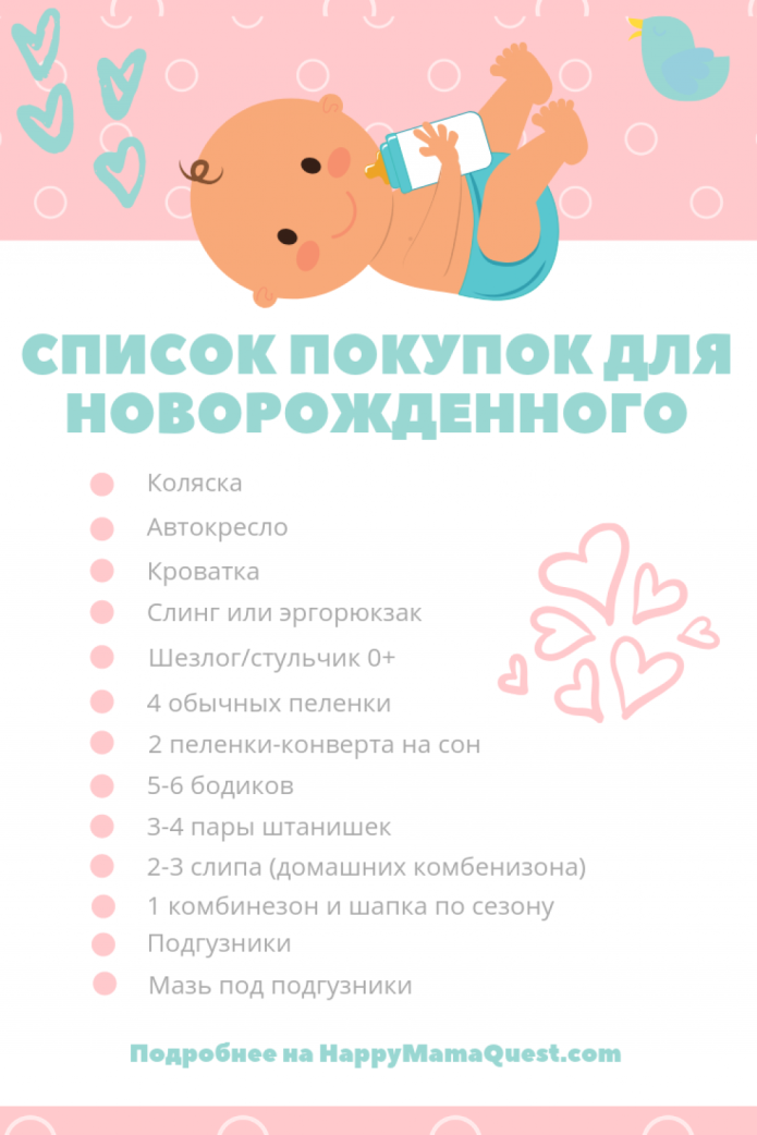 Список вещей для новорожденного летом на первое