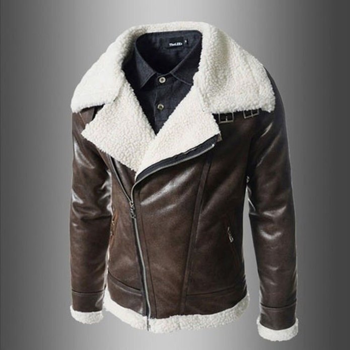 Кожаная куртка River Island с меховым воротником