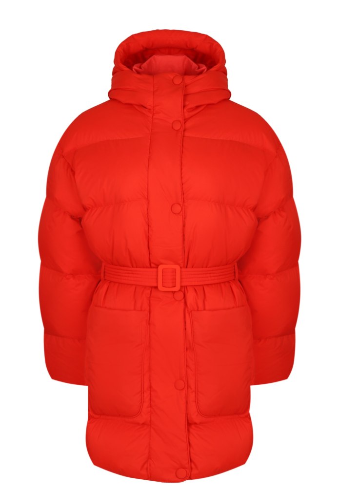 Schott Oversized Puffer Jacket Nebraska Red