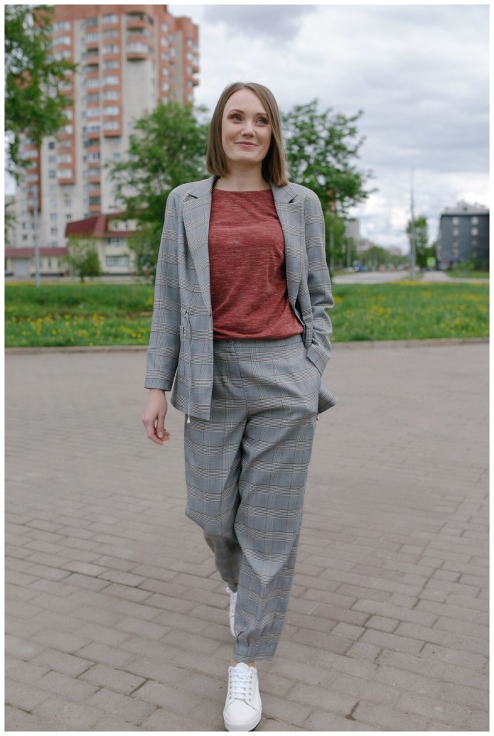 Клетчатые брюки Остин