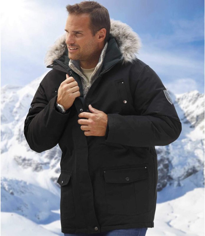 Atlas for men / теплая парка с капюшоном с искусственным мехом артикул: 17486858
