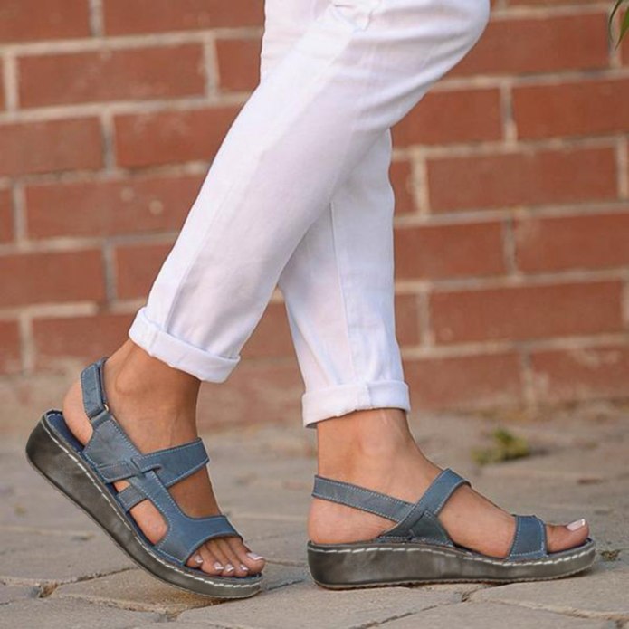 Summer women platform Sandals Casual women Sandals Buckle Strap Gladiator Wedges Sandals Shoes Plus Size 35-43