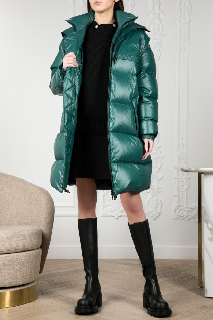 Куртка Bottega Veneta женская зимняя зеленая