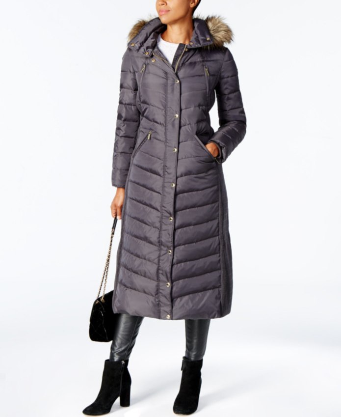 Michael Michael Kors Faux fur-Trim Puffer Coat