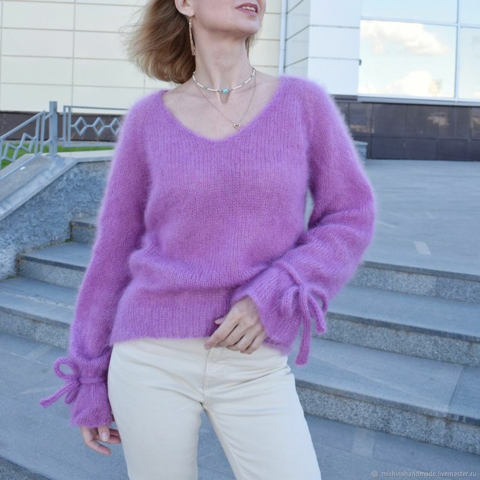 Сабрина мохеровый пуловер