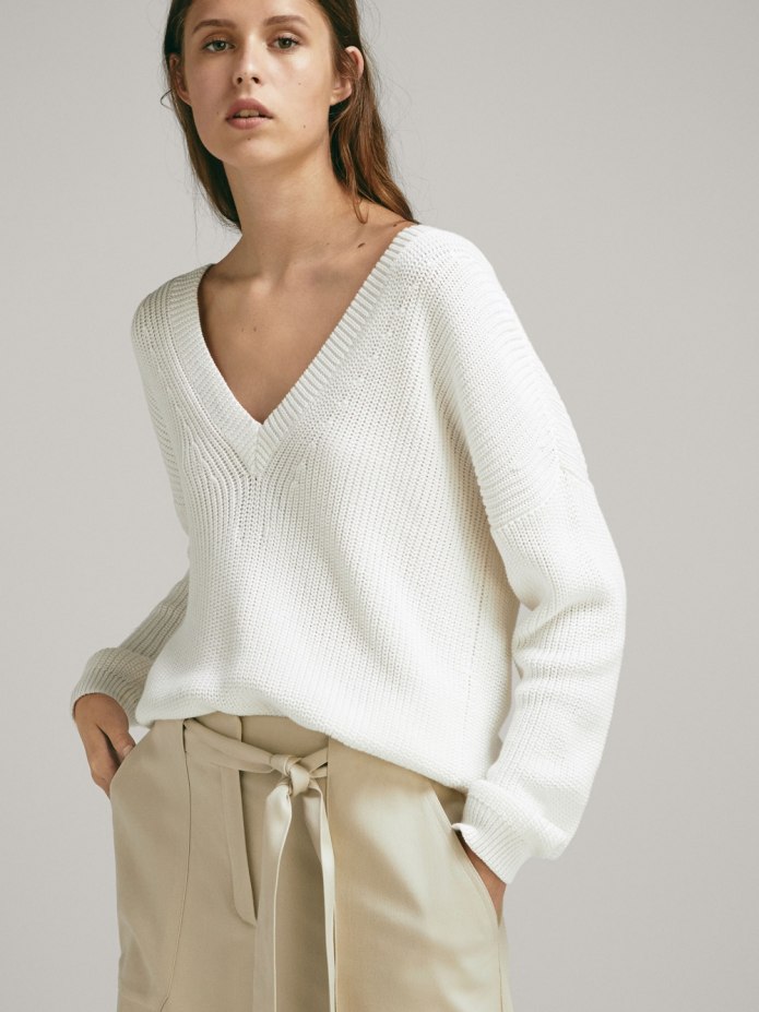 Серый свитер massimo Dutti мужской
