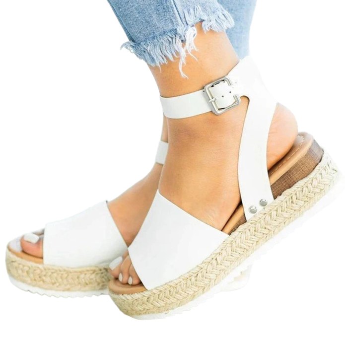 Summer women platform Sandals Casual women Sandals Buckle Strap Gladiator Wedges Sandals Shoes Plus Size 35-43