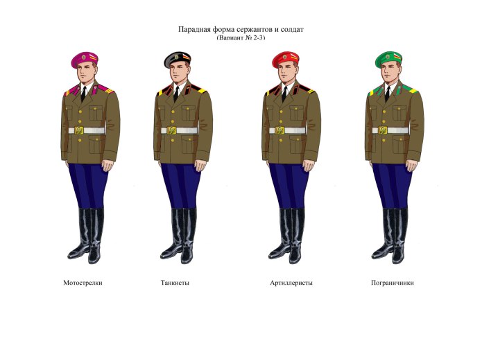 Парадная форма сухопутных войск нового образца