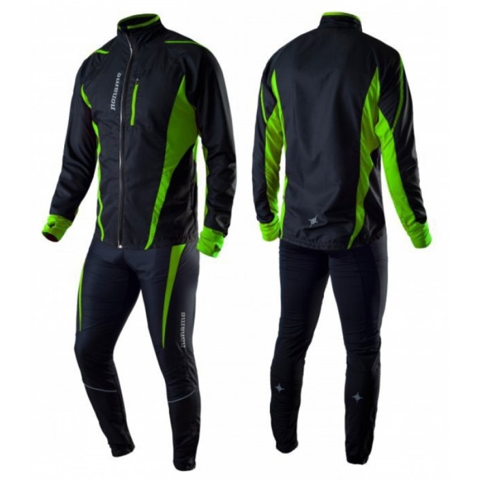 Костюм беговой Noname Robigo 14, Black/Lime