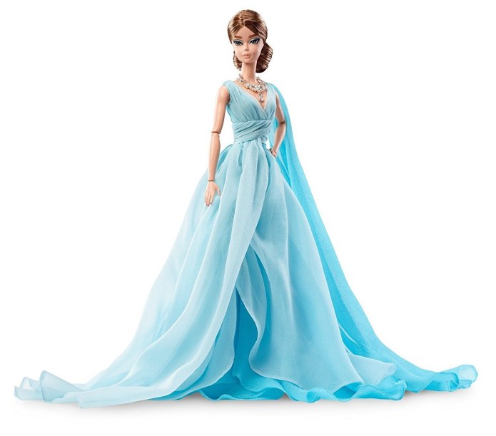 Кукла Barbie в голубом шифоновом платье, 29 см, dyx74