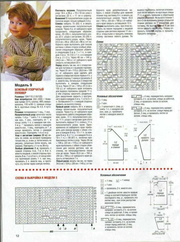 Схемы вязания спицами свитера для мальчика 5 лет