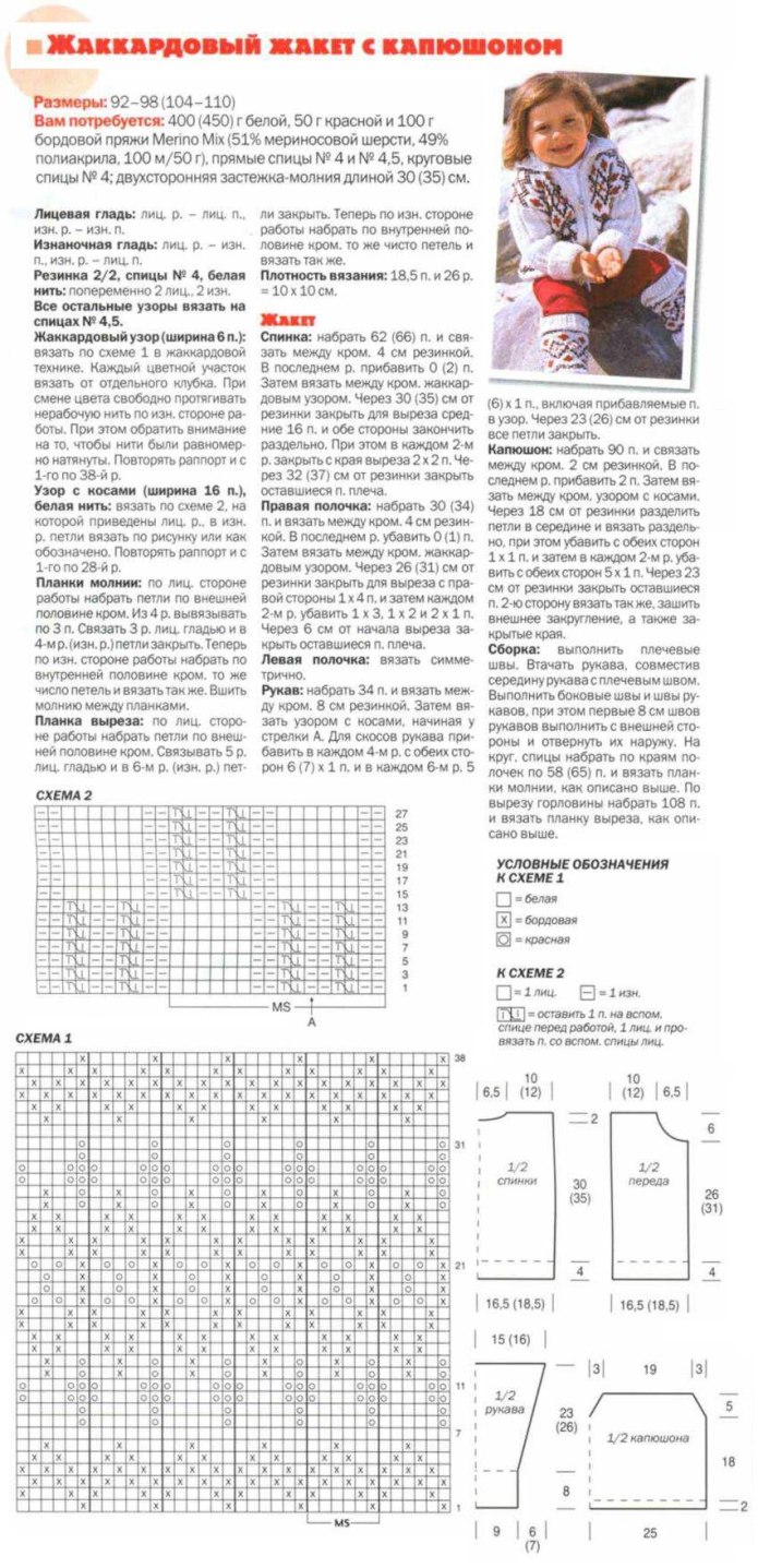 Вязаная кофта на девочку 5 лет спицами с описанием и схемами
