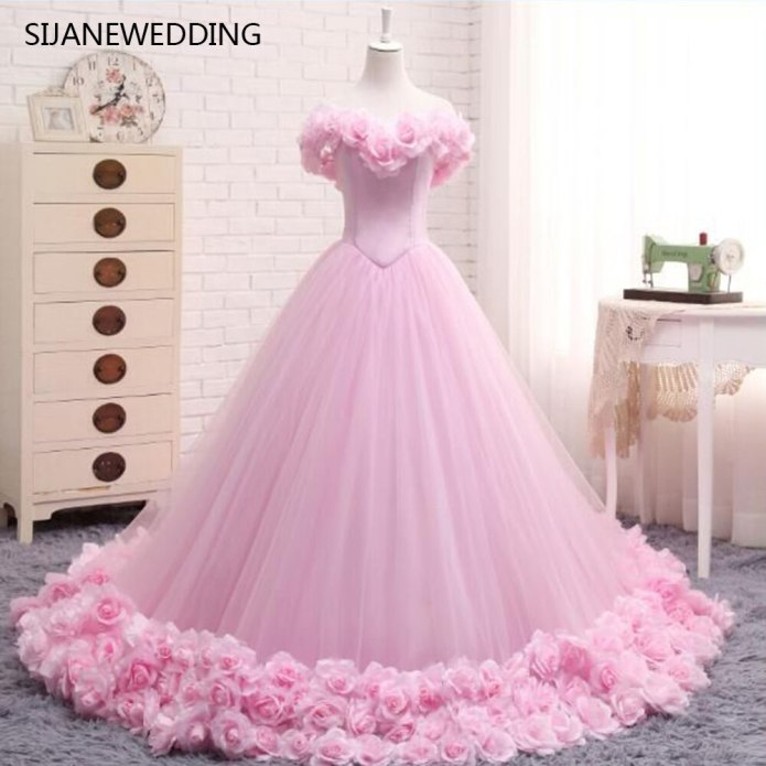 Ball Gown Свадебные платья розовое платье