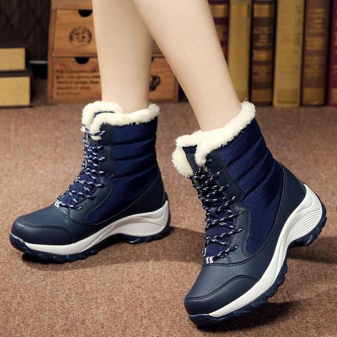 Зимние ботинки женские водонепроницаемые Botas mujer;