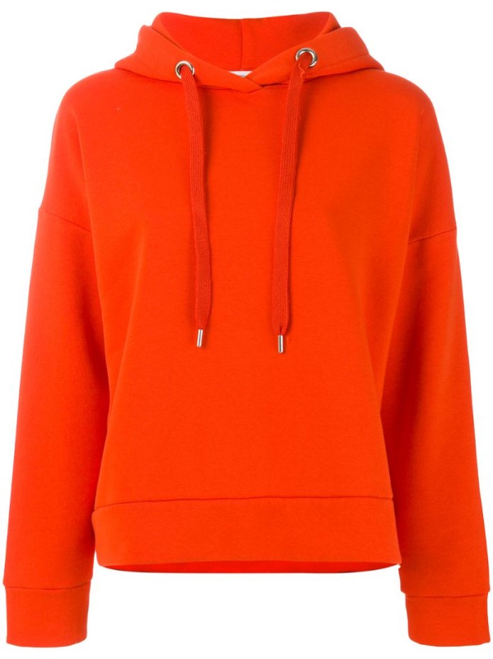 Свитшот оранжевый guess с капюшоном