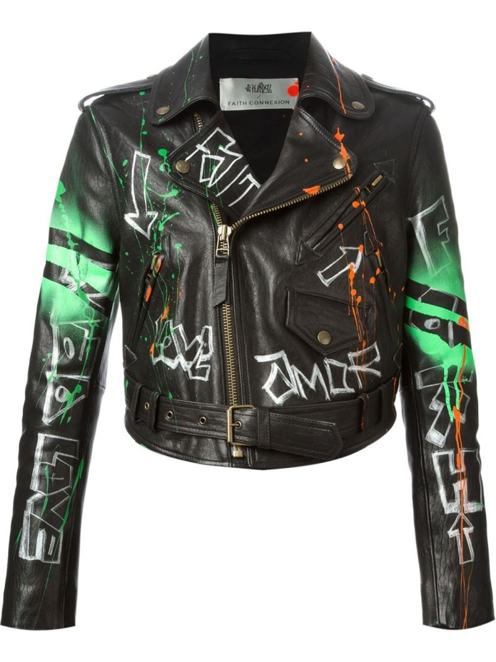 Allsaints Graffiti Balfern Biker Jacket, Black