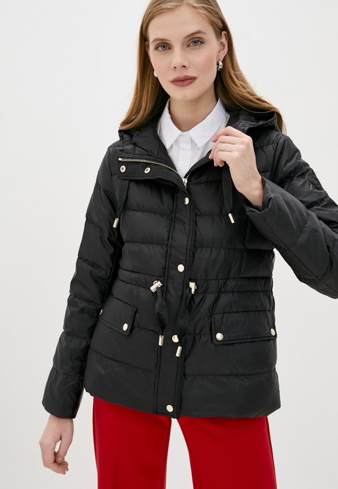 Michael Michael Kors Belted Puffer with Faux fur Trim Hood m424746btk