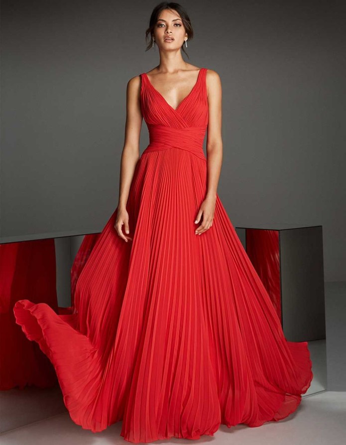Pronovias вечерние платья красные