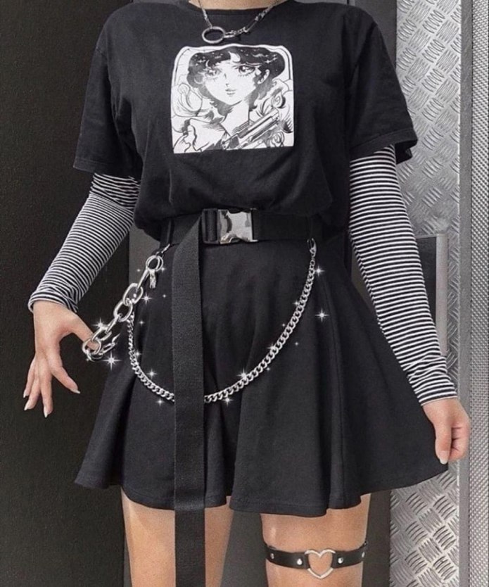 Goth outfit Грандж корейский