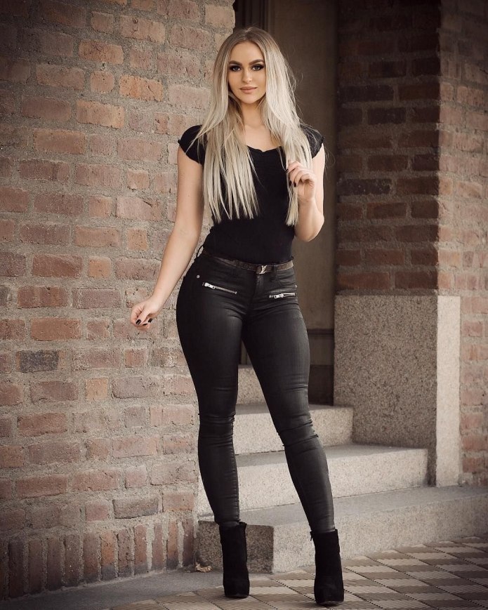Брюки skinny High Waist