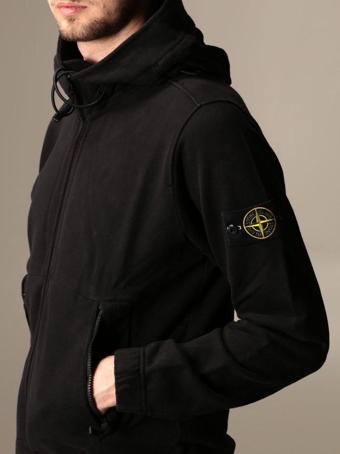 Stone Island Junior черная толстовка
