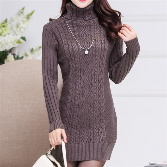 Cable Turtleneck Sweater женская