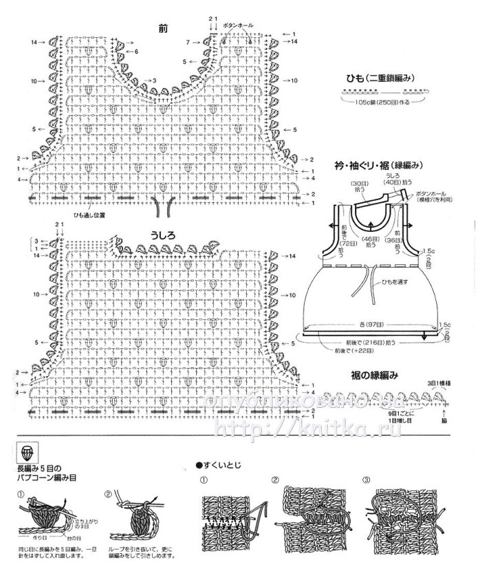 Сарафан для девочки крючком на 1 год со схемой