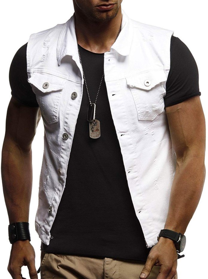 Sleeveless Denim Jacket men