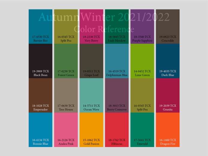 Цвета Pantone 2021 Весна лето