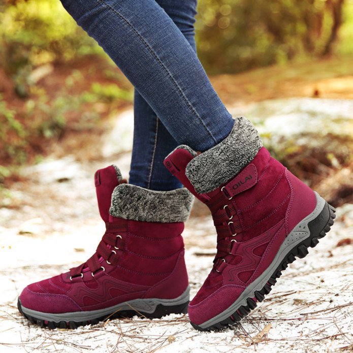 Botas mujer зимние женские ботинки