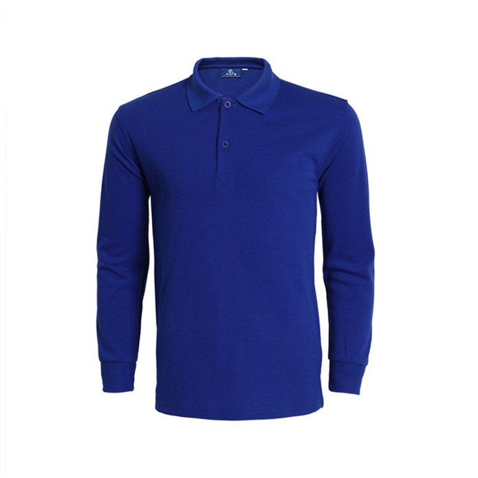 Men's Knit long Sleeve Polo Shirt
