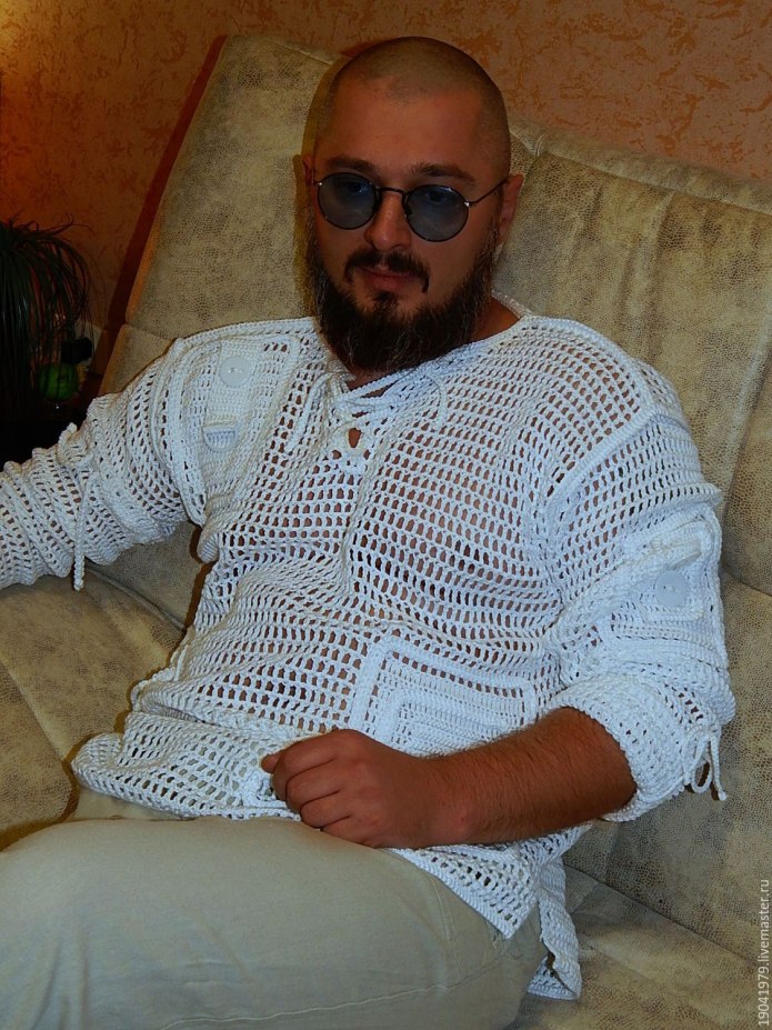 Вязаная рубашка