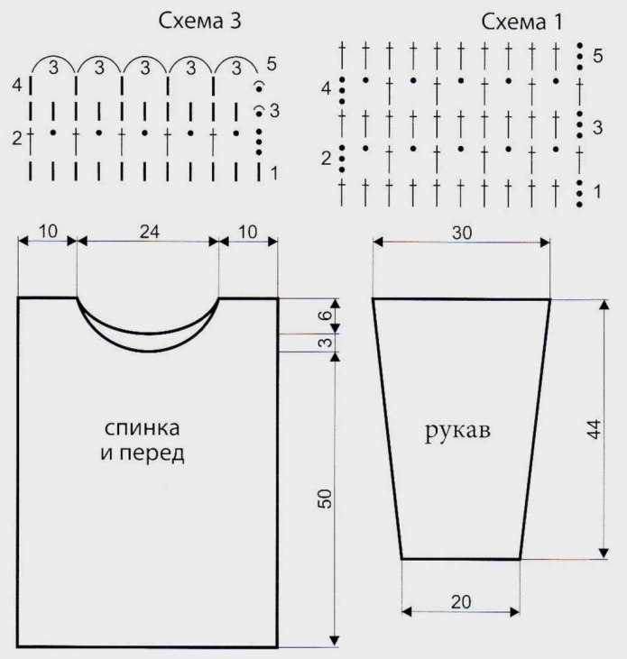 Вязание свитер женский спицами и крючком схема описание