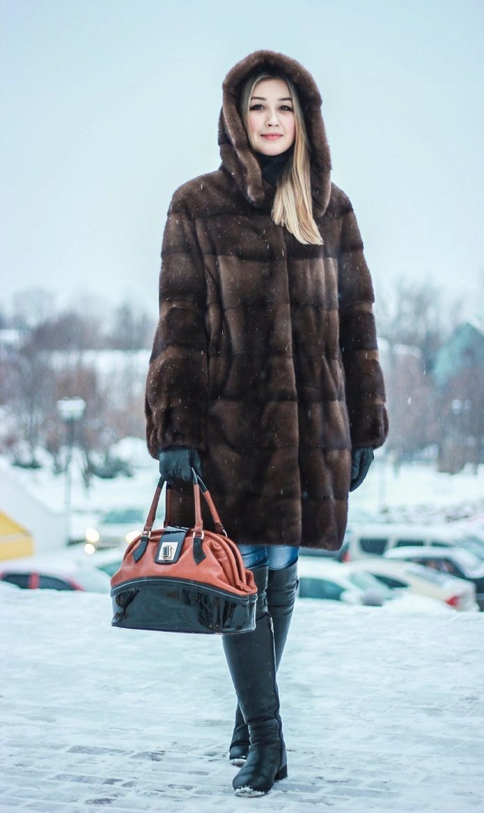 Норковая шуба Street Style