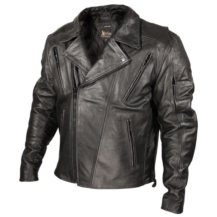 Xelement Classic Biker Black Jacket