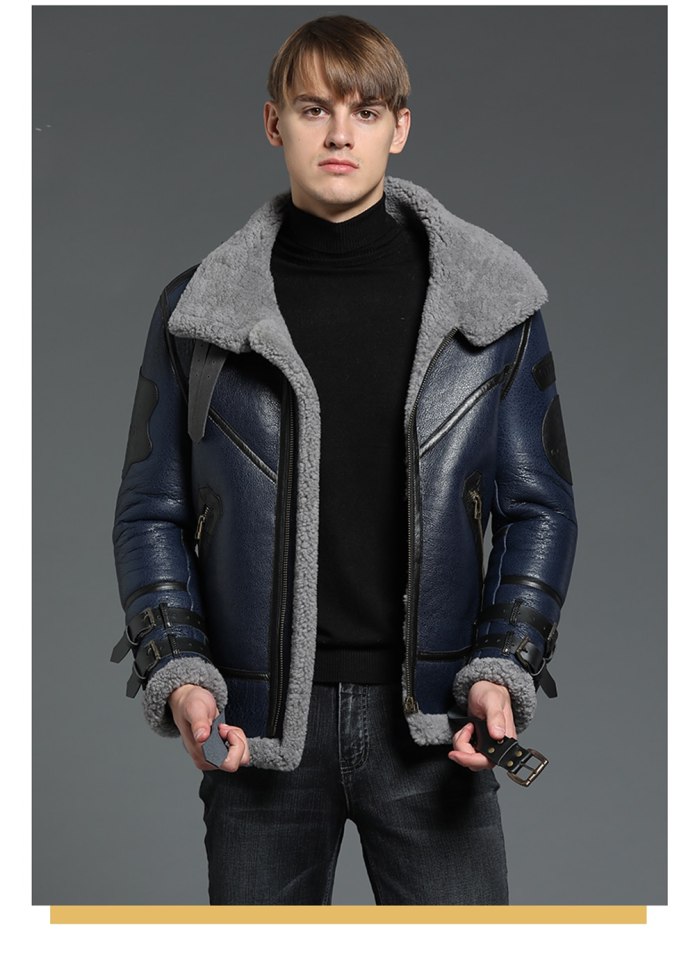 Кожаная куртка мужская с мехом Balmain 2350 163p