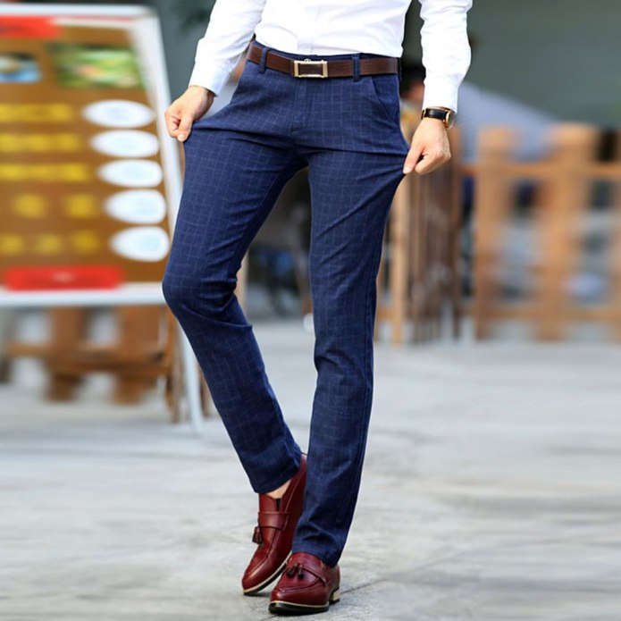 Клетчатые джоггеры Slim Fit