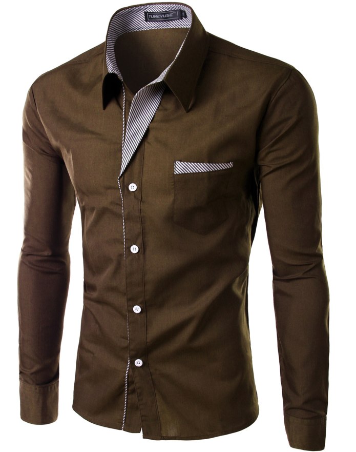 Рубашка мужская с длинным рукавом Platin Slim Fit