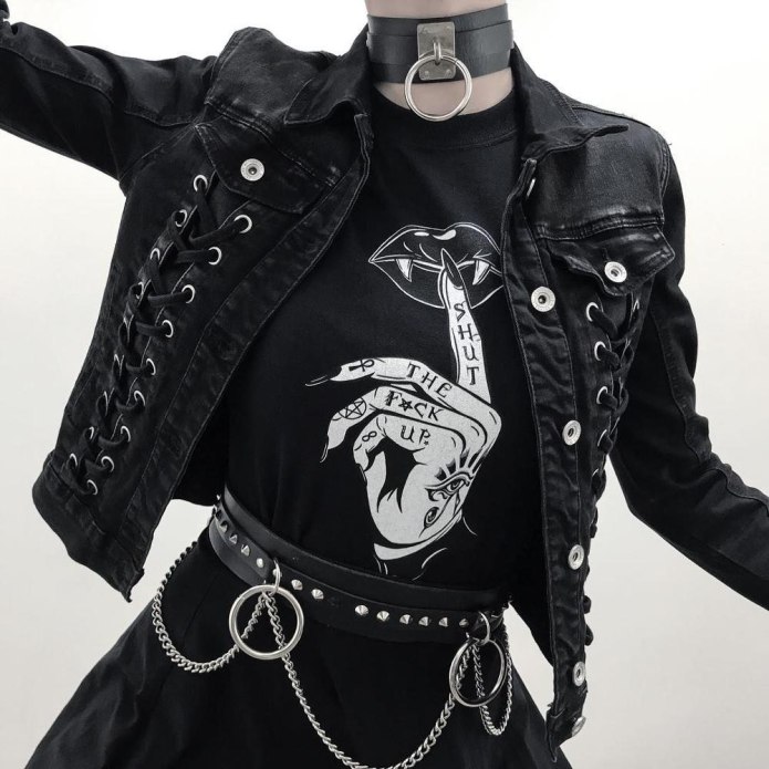 Goth outfit Грандж 2019 корейский
