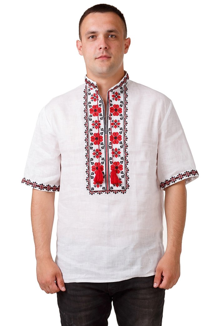 Вышивка мужской рубахи