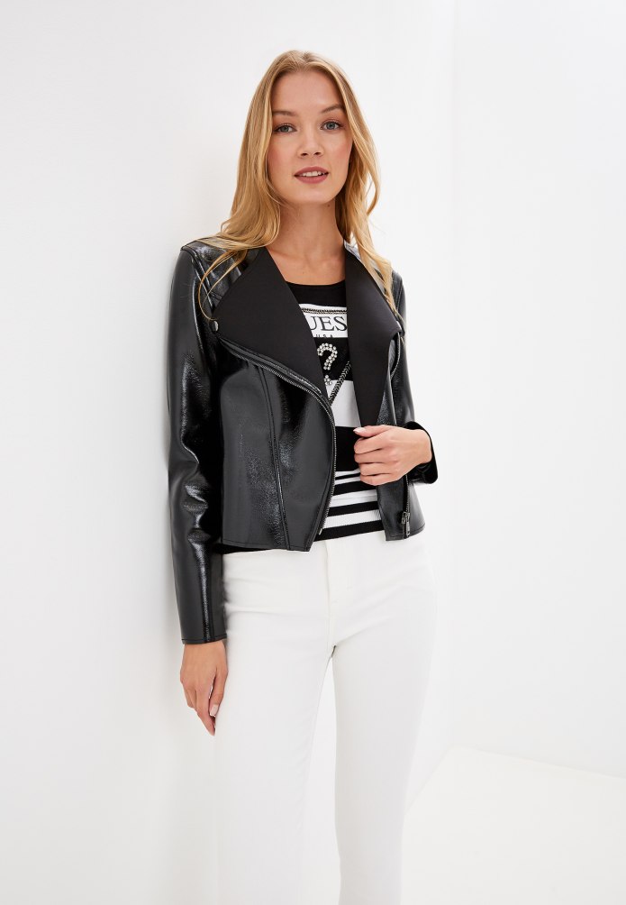 Кожаная косуха guess мужская