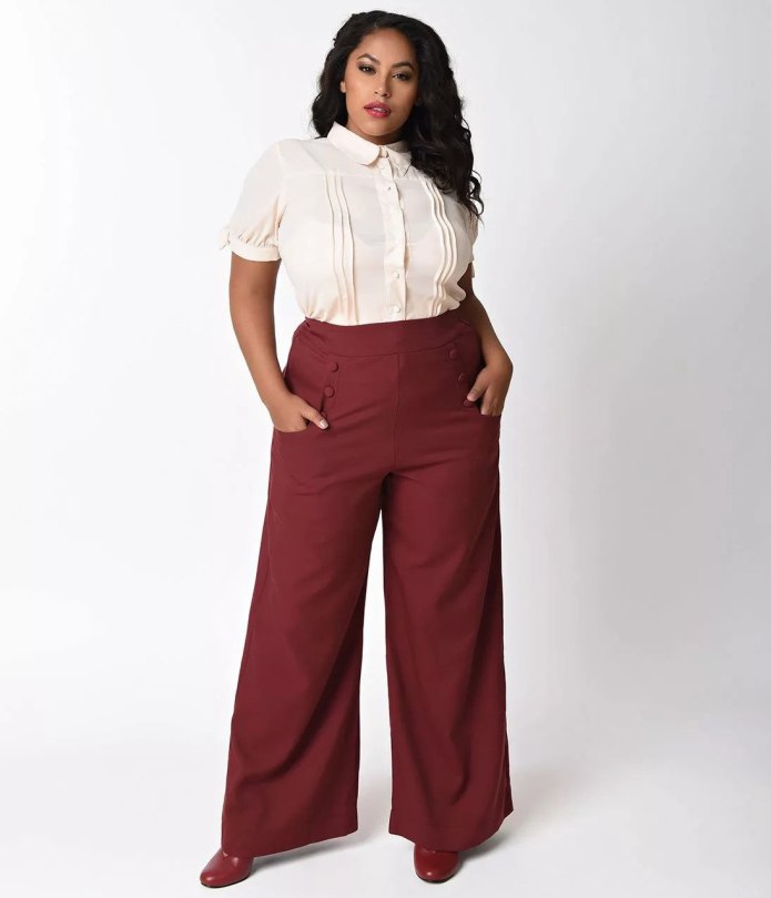 Брючный костюм для полных женщин
